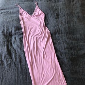 Ribbed Midi Slip Dress